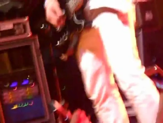 R5 Riker licking his bass during Pour Some Sugar on Me