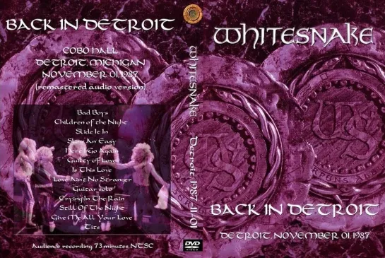 Whitesnake - Back In Detroit, Michigan November 01, 1987 (Video nearly full show, remastered audio version)