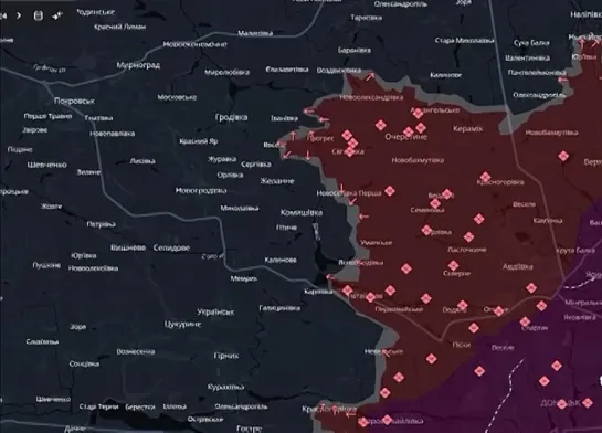 Карта прорыва ВС РФ в Донбассе в динамике