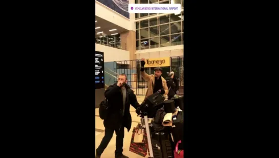 Theo in Yemelyanovo International Airport, Krasnoyarsk (05.02.2018)