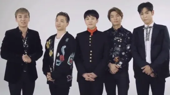 [UPDATE 160710] BIGBANG's congratulatory message for Vogue Korea's 20th anniv.