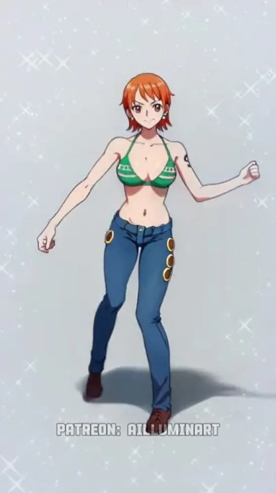 Nami - tik-tok animation. tik-tok dance. (artist: @ailluminart) [One Piece]