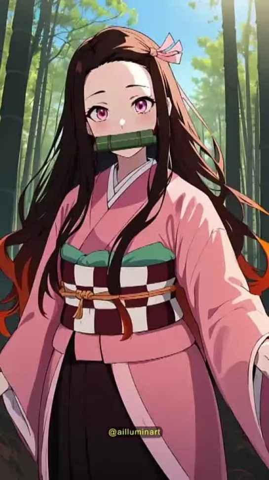 Nezuko Kamado - tik-tok animation. (Artist: @ailluminart) [Demon Slayer | Kimetsu no Yaiba]