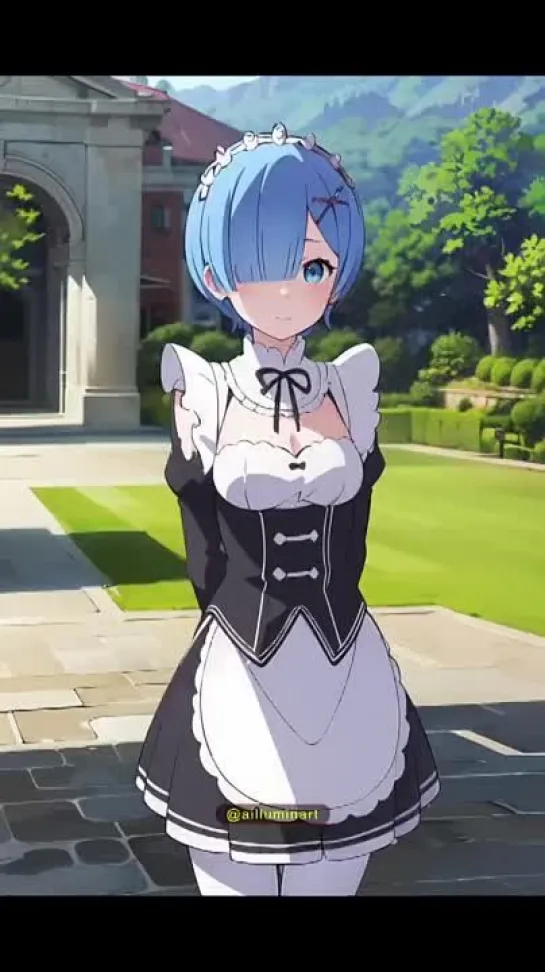 Rem - tik-tok animation. (Artist: @ailluminart) [Re:Zero]