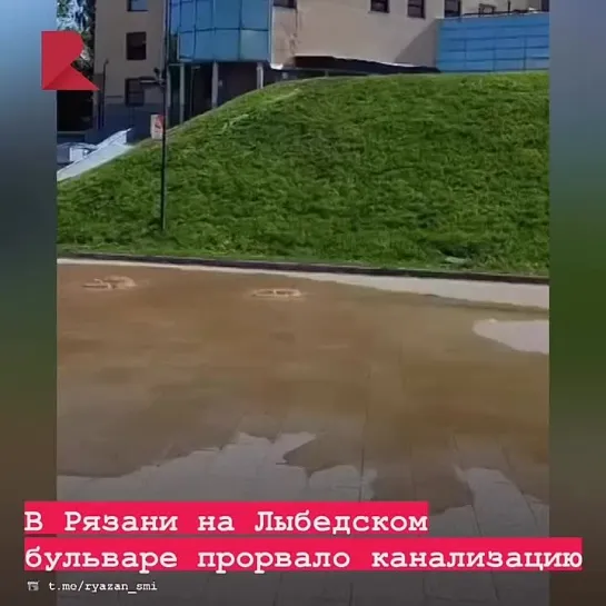 💦💩 В Рязани на Лыбедском бульваре прорвало канализацию.