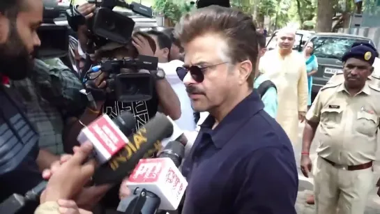 Bollywood Voting News _ Actor Anil Kapoor Casts His Vote At A Polling Booth In Mumbai