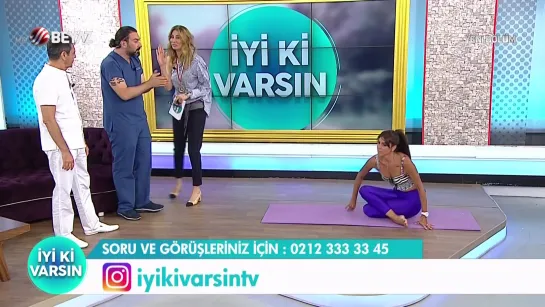 Yoga Koreografi Şampiyonu Merve Tantıverdiden yoga hareketleri