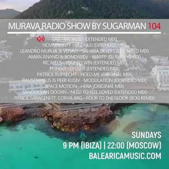 Murava radioshow by Sugarman | 104 | 03.03 | Balearica Music radio | Ibiza'2024!