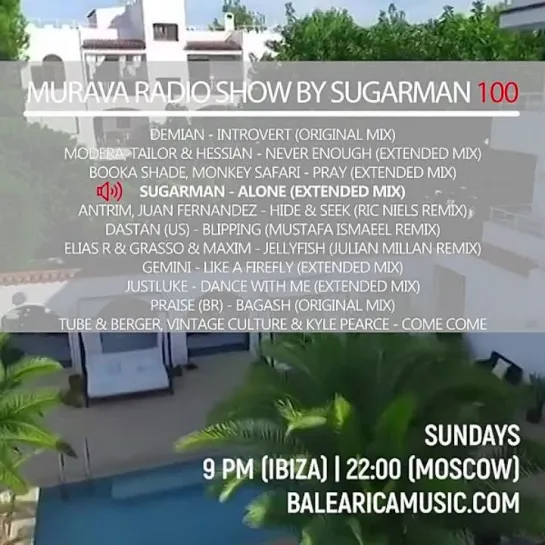 Murava radioshow by Sugarman | 100 | 04.02 | Balearica Music radio | Ibiza'2024!