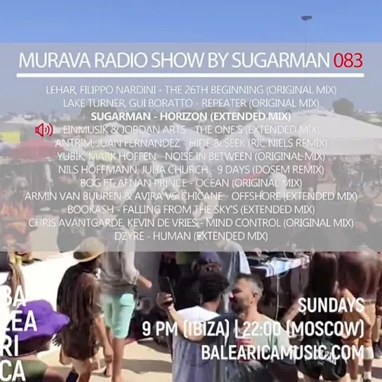 Murava radioshow by Sugarman | 083 | 01.10 | Balearica Music radio | Ibiza'2023!