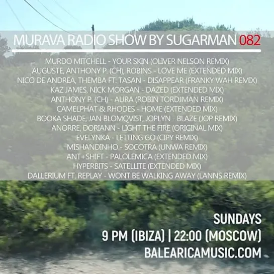 Murava radioshow by Sugarman | 082 | 24.09 | Balearica Music radio | Ibiza'2023!