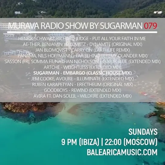 Murava radioshow by Sugarman | 079 | 03.09 | Balearica Music radio | Ibiza'2023!