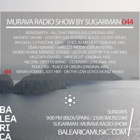 Murava radioshow by Sugarman | #044 | 18.12 | Balearica Music radio | Ibiza'2022