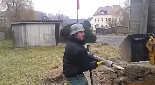 German with a Jackhammer.