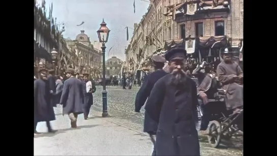 Москва, Тверская улица, 1896 год (в цвете)