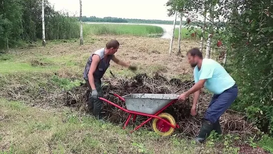 Превратили болото в озеро