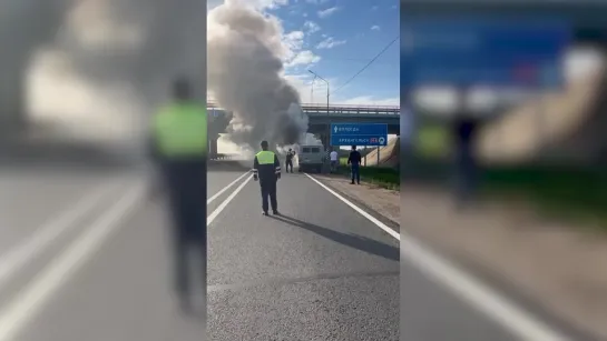 Возгорание на трассе Вологда - Медвежьегорск