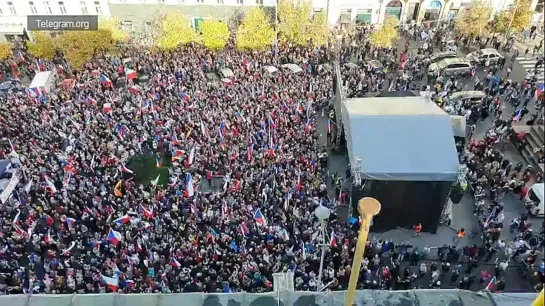 В Праге прошла крупная акция протеста против антироссийских санкций.