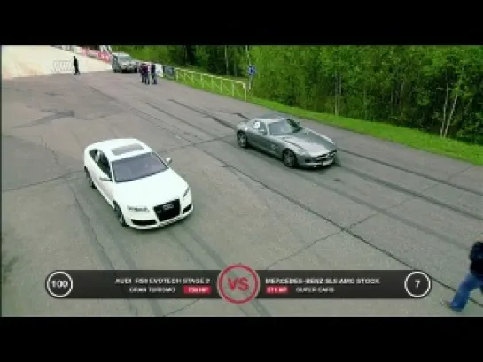 Mercedes-Benz SLS AMG vs BMW M6 vs Audi RS6 Evotech