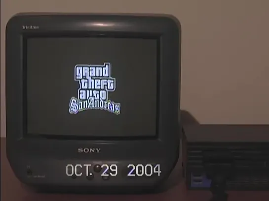 (2004) playing GTA San Andreas on PS2