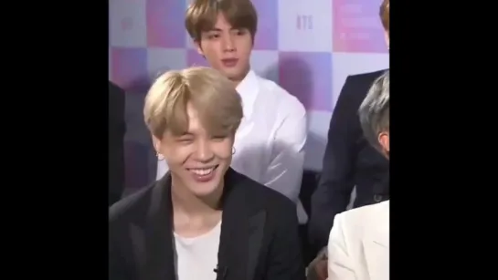 Jimin giggling