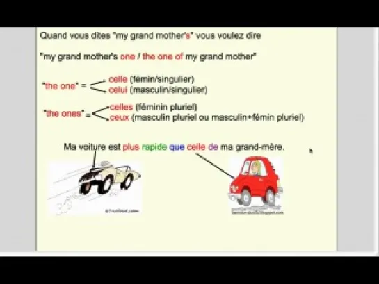 Les comparatifs avec celle etc. partie 6