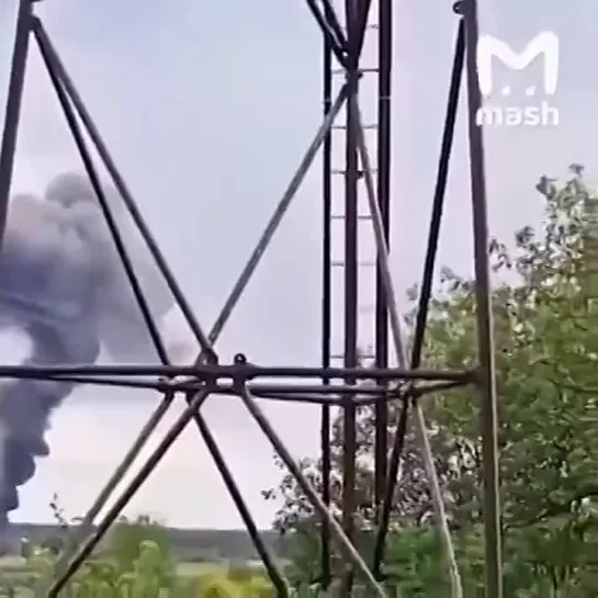 Видео падения самолёта Пригожина