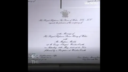 The Royal wedding invitations