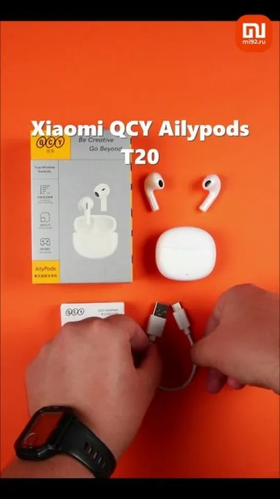 Распаковка беспроводных наушников Xiaomi QCY Ailypods T20