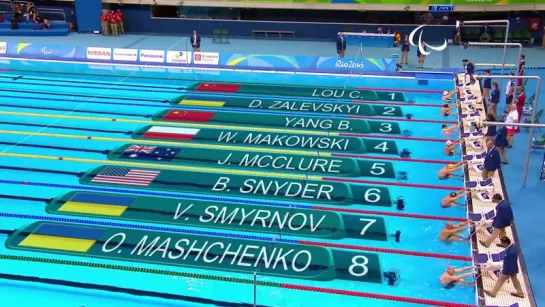 Swimming - Mens 100m Backstroke S11 final - Rio 2016 Paralympic Games