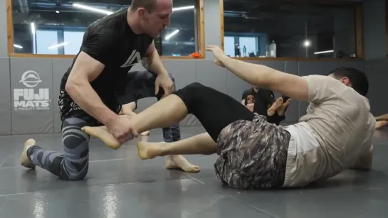 Eoghan OFlannagan And Faris Benlamkadem Work Their Game At Roger Gracie Academy In London