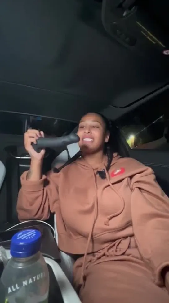 thick ebony solo in car