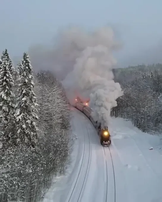 Паровоз в Рускеалу.