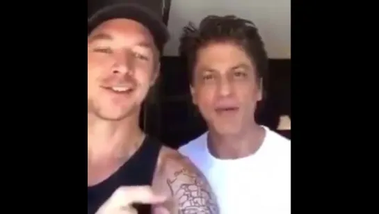 Shah Rukh Khan with #diplo on Snapchat... #ShahRukhKhan in #losangeles #july 2017  Waiting for this song for #jabharrymetsejal