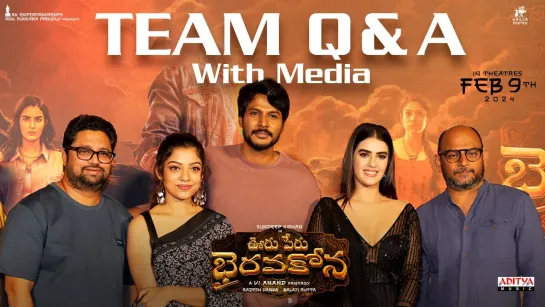 Ooru Peru Bhairavakona Team QA With Media @ Trailer Launch Event