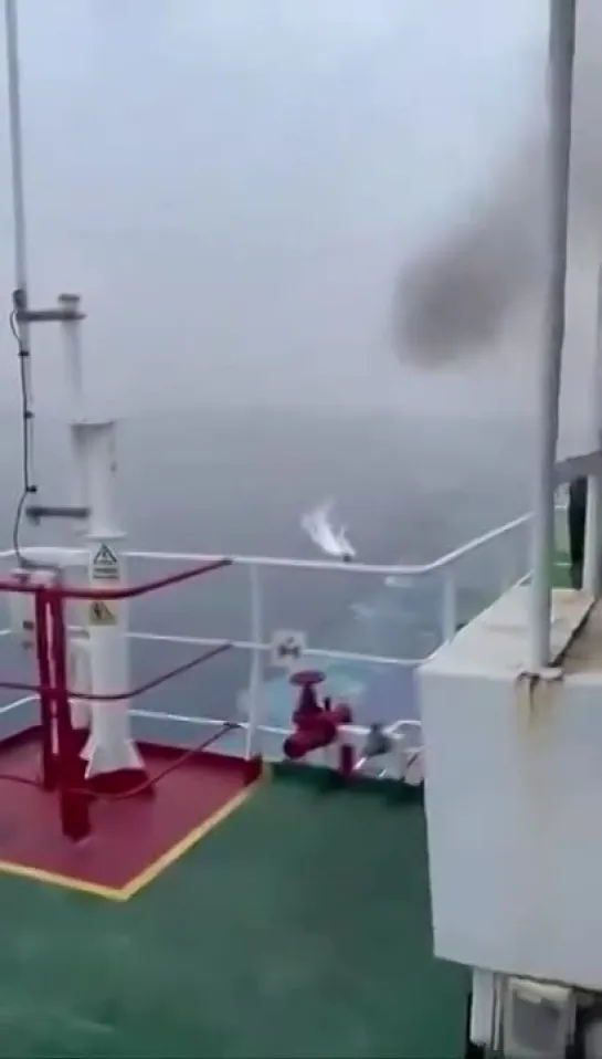 Ukrainian container ship crew in the Red Sea destroys Houthi UAV with firearms.