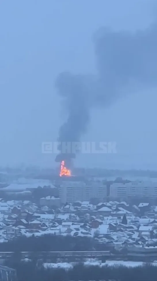 Крупный пожар в Дальнем Засвияжье. Ульяновск