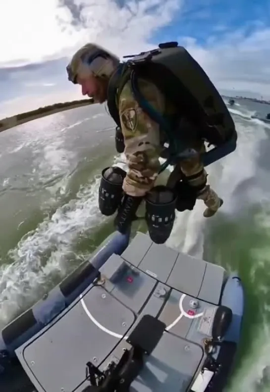 Netherlands Maritime Special Operations Force jet suit training for first responder and self-extraction scenarios