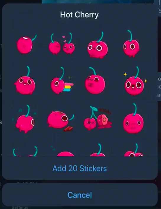 Анимированные стикеры в Telegram (beta iOS)