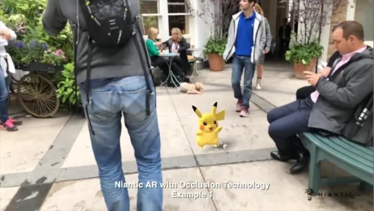 Codename_ Niantic Occlusion - Real World AR Occlusion featuring Pikachu and Eeve