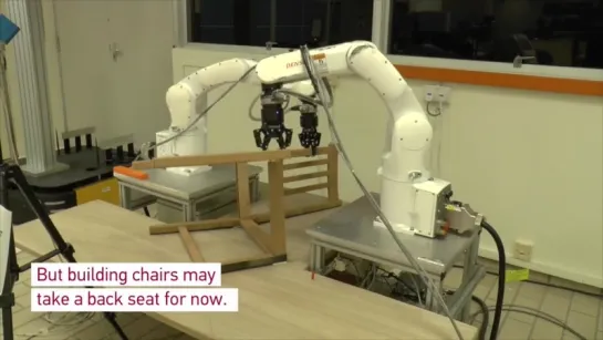 Robot by NTU Singapore builds an IKEA chair