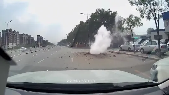 В Китае взорвалась канализация