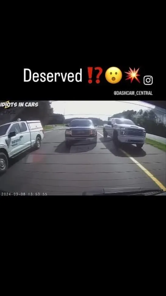 Instant karma caught on dashcam