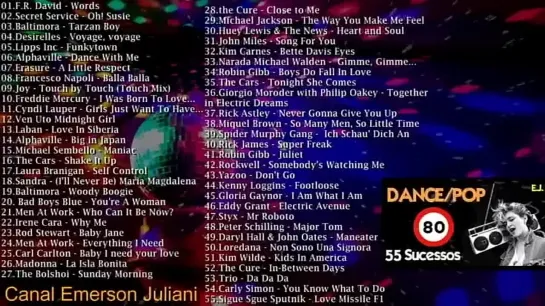 DANCE-POP EURO DISCO-55 Sucessos Flashback anos 80s