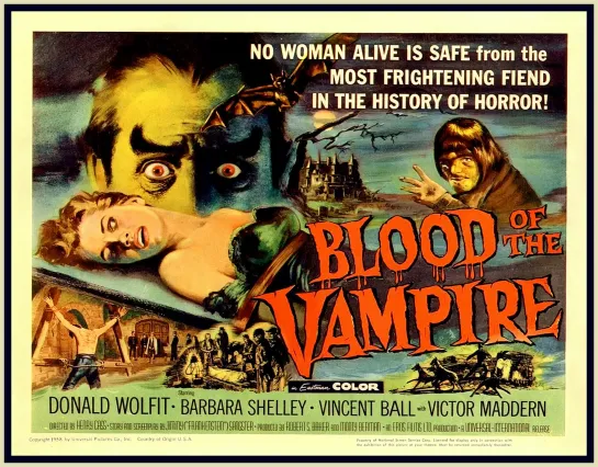 Кровь вампира (Blood of the Vampire) 1958