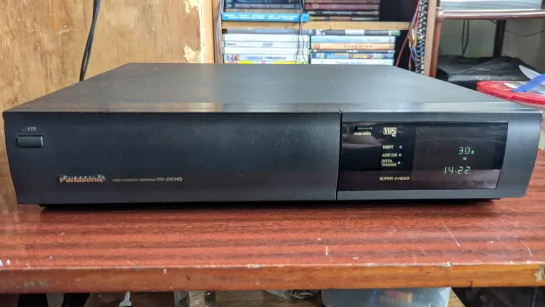 Panasonic NV-J35EE Video Cassette Recorder - Перемотка к началу и выброс кассеты