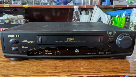 Philips VR755/55 Video Cassette Recorder - Перемотка к началу и выброс кассеты