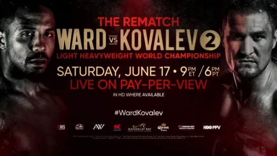 Ward vs. Kovalev 2 - June 17 on HBO Pay-Per View