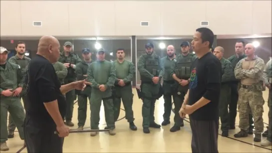 GM Bobby Toboada demonstrates Balintawak Arnis to various SWAT operators