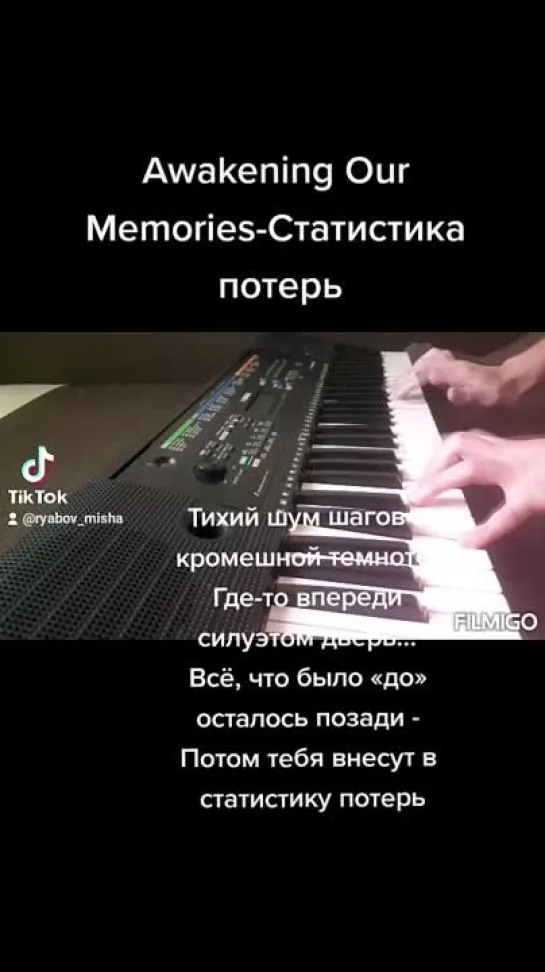 Awakening Our Memories-Статистика потерь(piano cover)